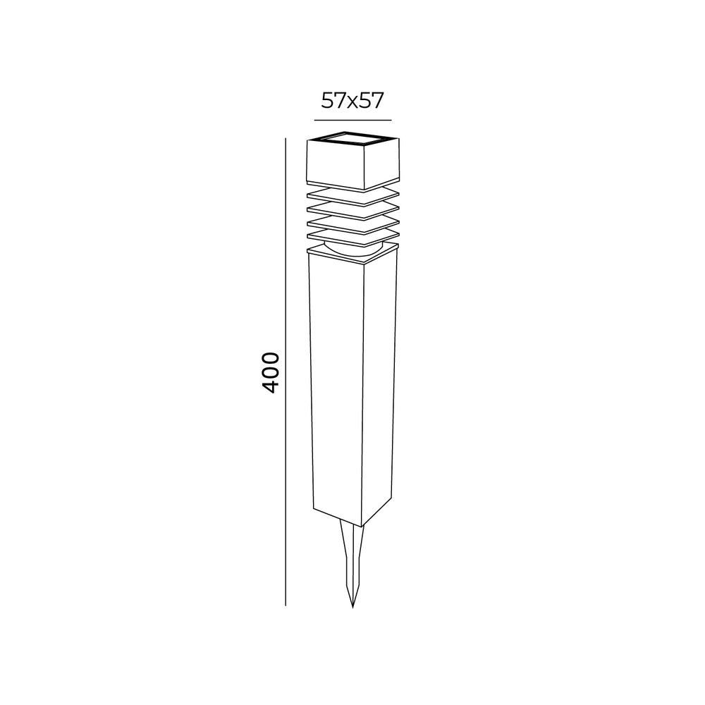 Solar bollard lamp LED AURORA 4000K IP44 LED2B