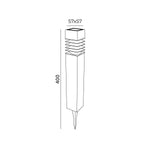 Solar bollard lamp LED AURORA 4000K IP44 LED2B