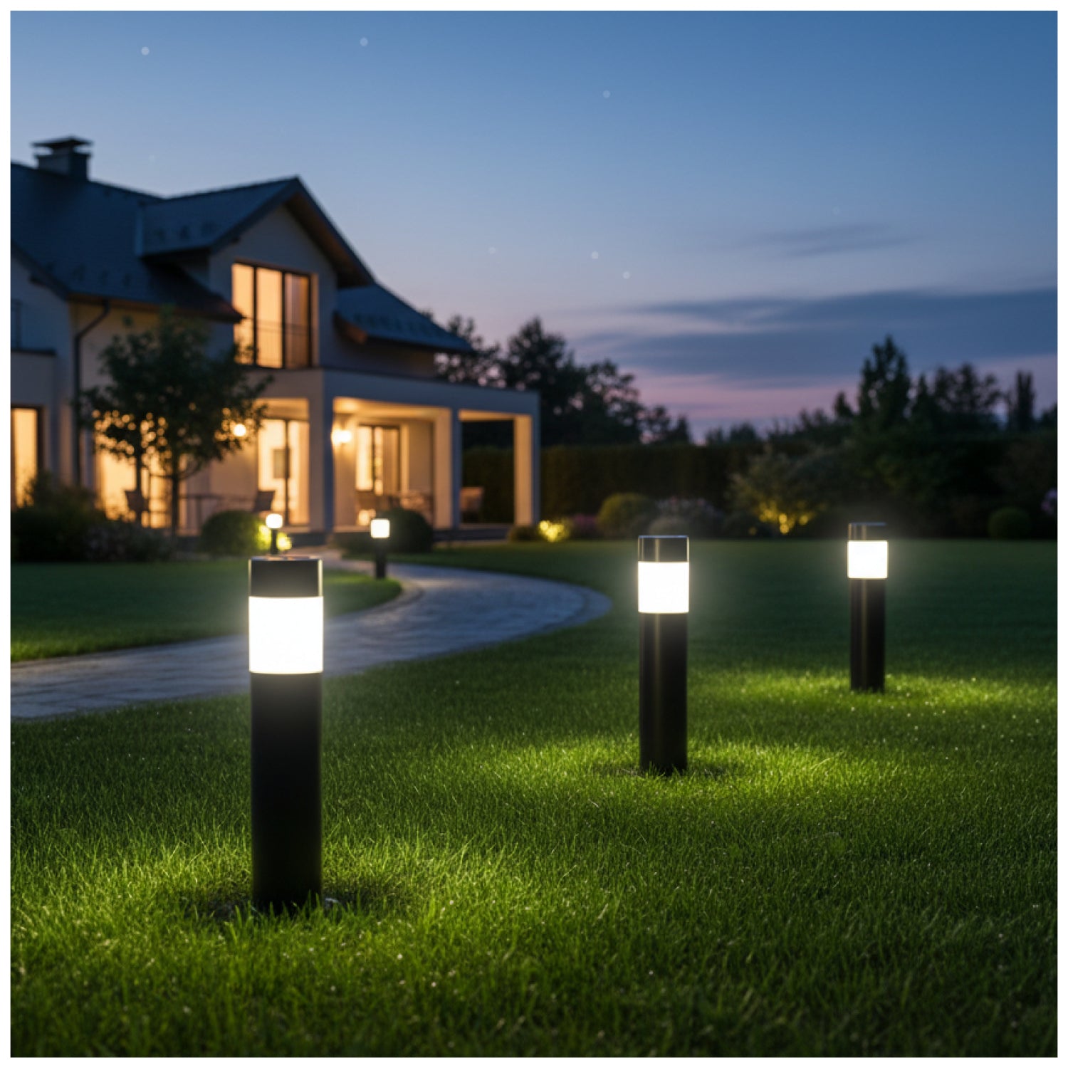 Solar bollard lamp LED AURORA ROUND 4000K IP44 LED2B