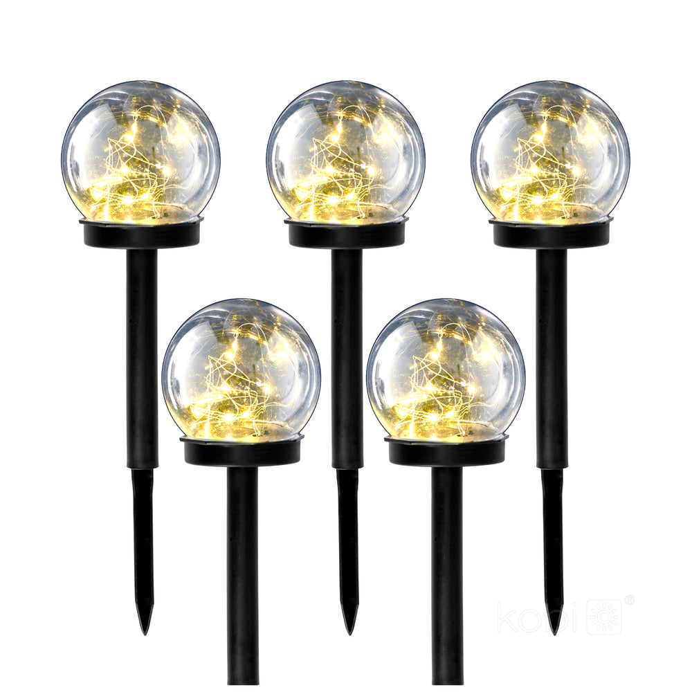 Słupek ogrodowy solar LED GLEAM 3000K IP44 5-pak LED2B