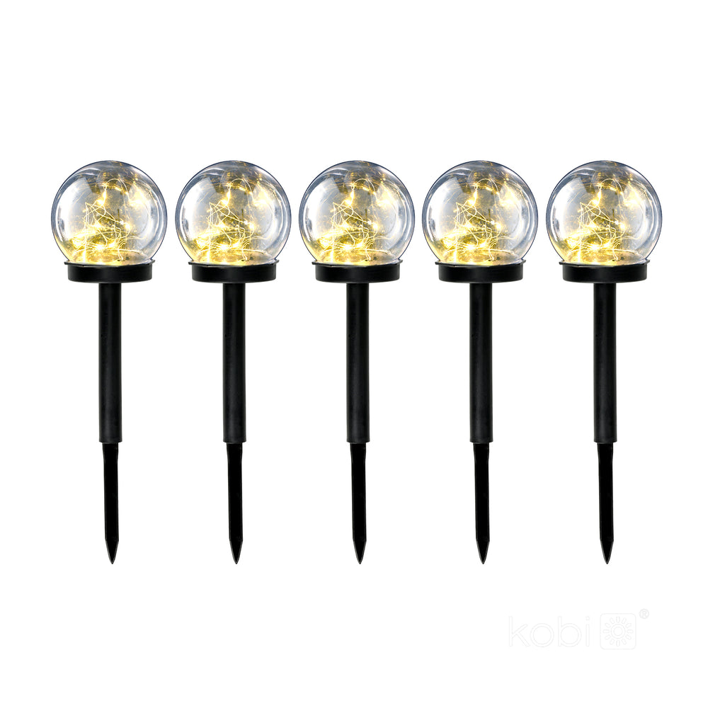 Słupek ogrodowy solar LED GLEAM 3000K IP44 5-pak LED2B