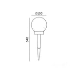 Solar bollard lamp LED SPHERE G2 10cm 4000K IP44 LED2B