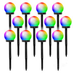 Solar bollard lamp LED SPHERE G2 10cm RGB IP44 LED2B