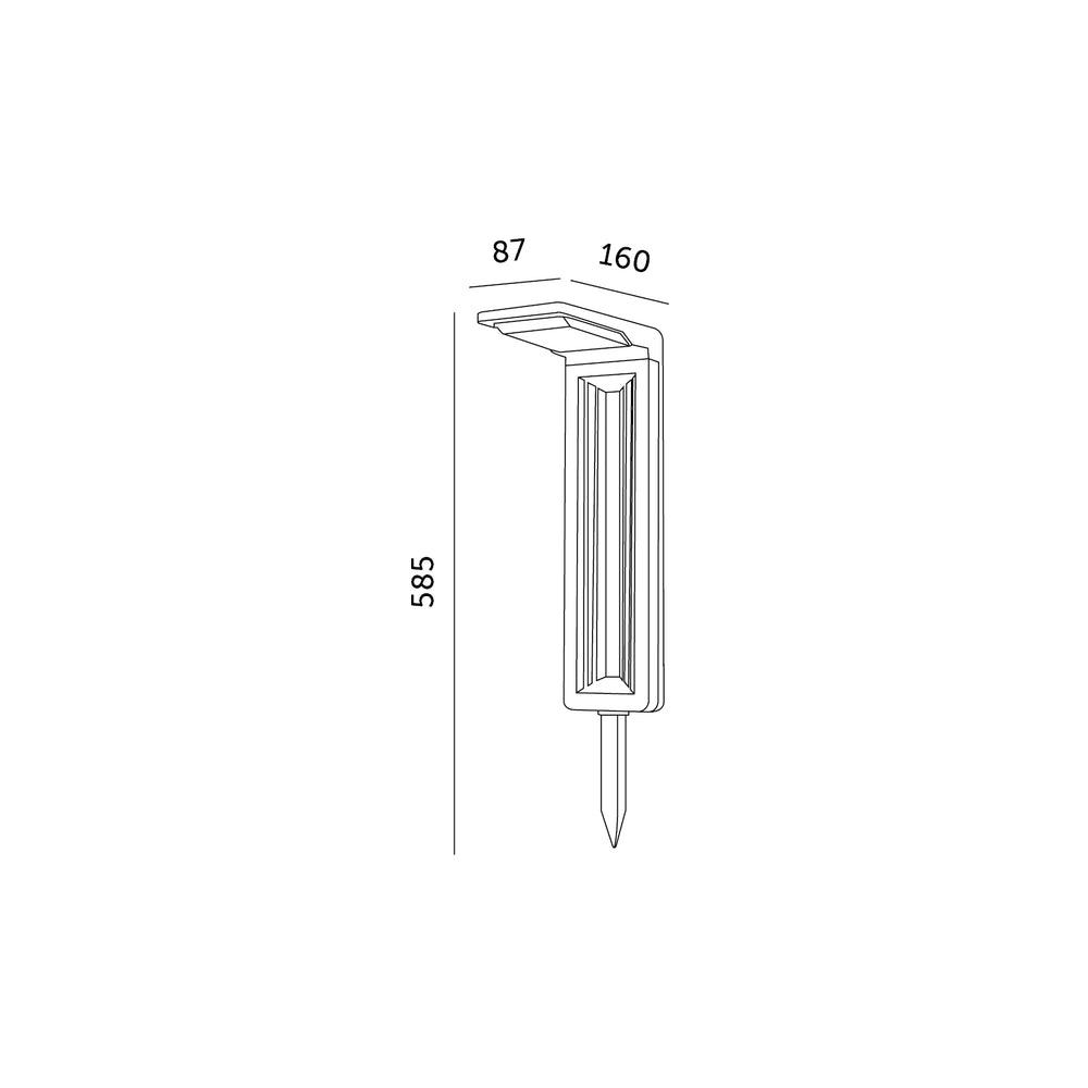 Solar bollard lamp LED SPIKE 6500K IP44 LED2B