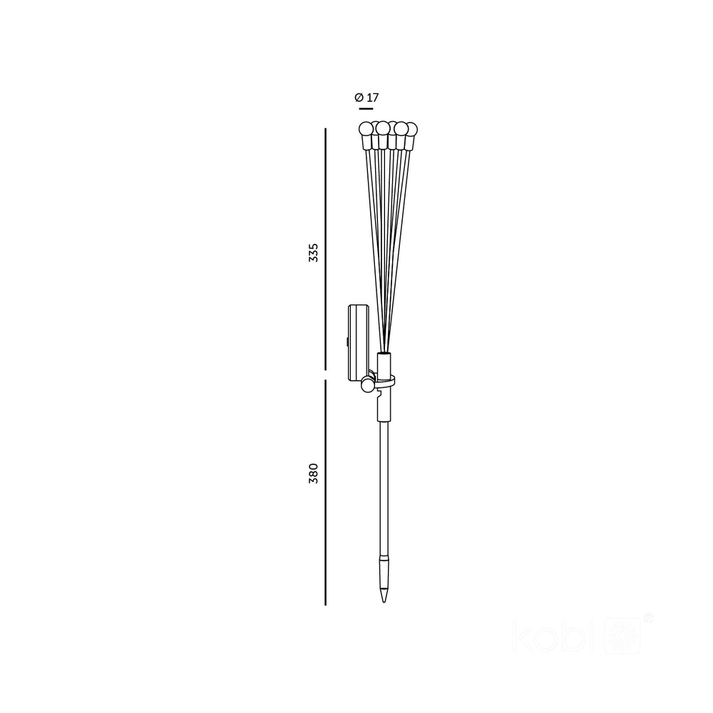 Solar bollard lamp LED SPRINKLE 3000K IP44 LED2B