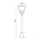 Bollard lamp TEVIO S 1xE27 IP54 black LED2B
