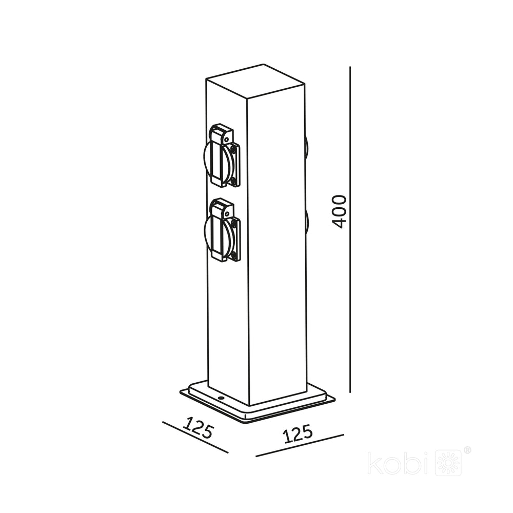 Garden bollard ZENVIO 4gn/Zu IP44 black LED2B