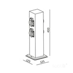 Garden bollard ZENVIO 4gn/Zu IP44 black LED2B