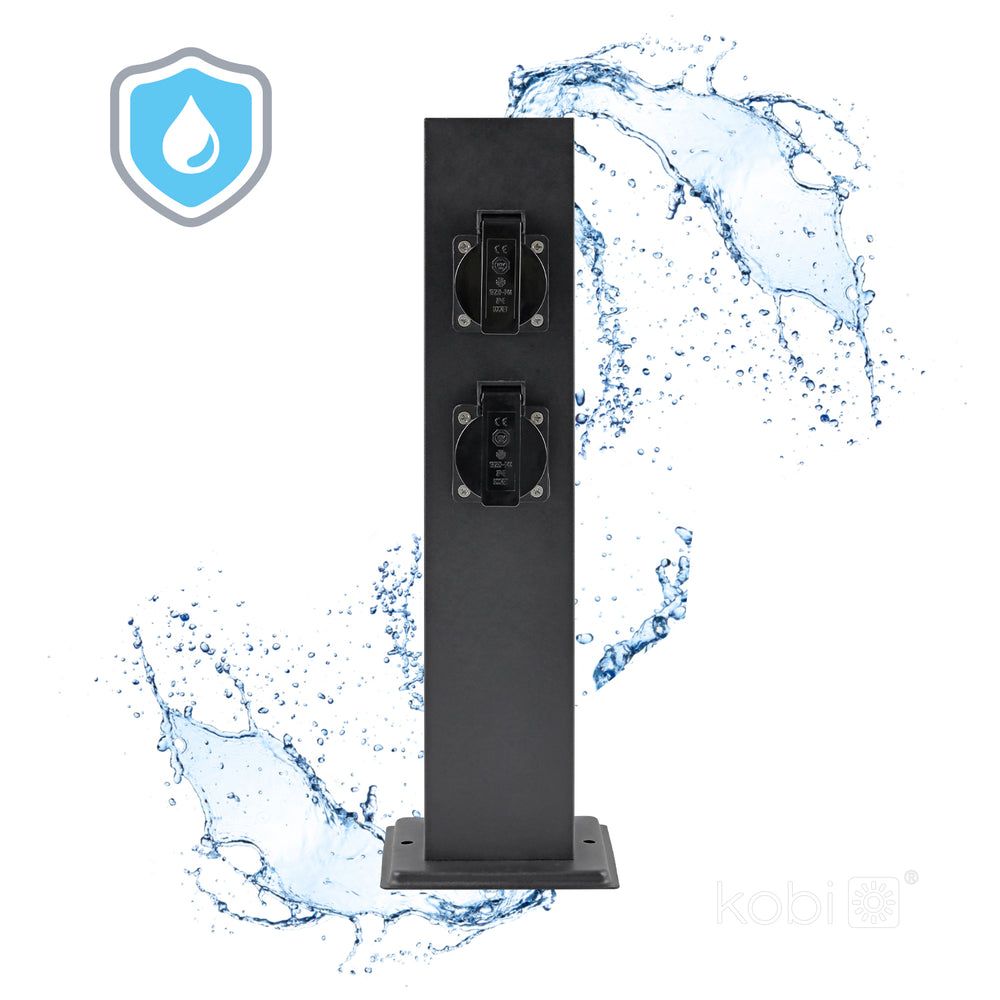 Garden bollard ZENVIO 4gn/Zu IP44 black LED2B