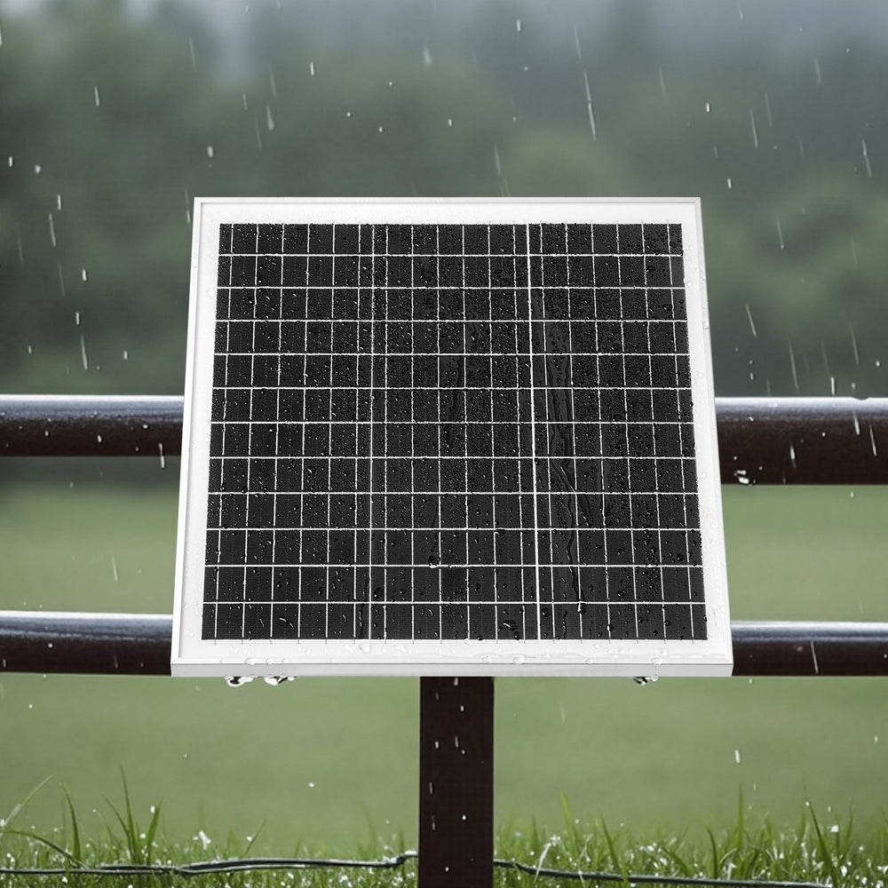 VEVOR 20W 12V Solar Panel Battery Charger, Solar Battery Trickle Charger Maintainer with Built-in Controller & Pole Mount Bracket, IP65 Waterproof for Gate, Fence, Farm, Lawn (Fit 40mm-68mm Poles)