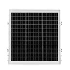 VEVOR 20W 12V Solar Battery Trickle Charger Maintainer, Mono Solar Panel Battery Charger with Built-in MPPT Controller & Adjustable Mount Bracket, IP65 Waterproof for Car Boat RV Trailer House Roof