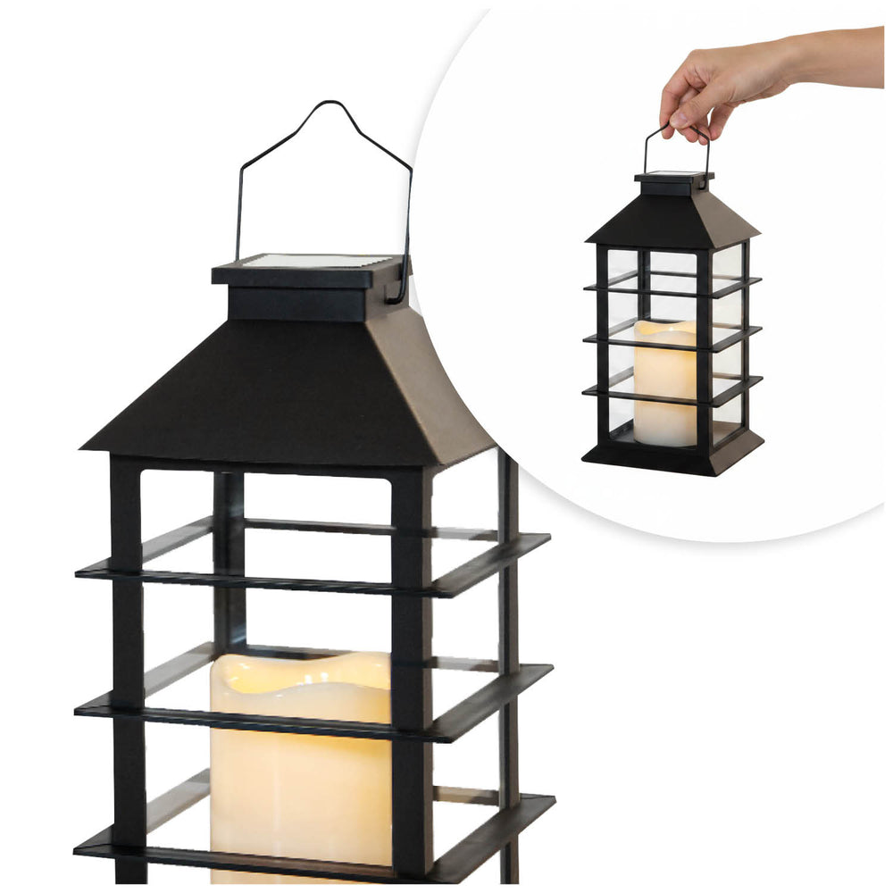 Solar garden lamp LED CANDELIO P 2700K IP44 black LED2B