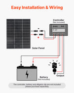VEVOR 2PCS 100W Bifacial Solar Panels, 23% High-Efficiency N-Type Monocrystalline PV Module with MC4 Output & Aluminum Frame, IP67 Waterproof Solar Panel for Car Boat RV Flat Rooftop Off-Grid