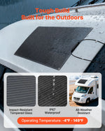 VEVOR Flexible Solar Panel, 100W Semi-Flexible Bendable Monocrystalline Solar Panel, 23% Efficiency Mono Off-Grid Charger with MC4 Output, IP67 Waterproof for Marine RV Car Cabin Curved Surfaces