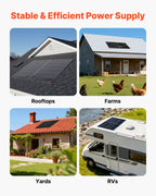 VEVOR 2PCS 400W Bifacial Solar Panels, 16BB N-Type Monocrystalline PV Module 24% Efficiency, IP65 Waterproof Solar Panel with MC4 Output & Aluminum Frame for Car Boat RV Flat Rooftop Off-Grid