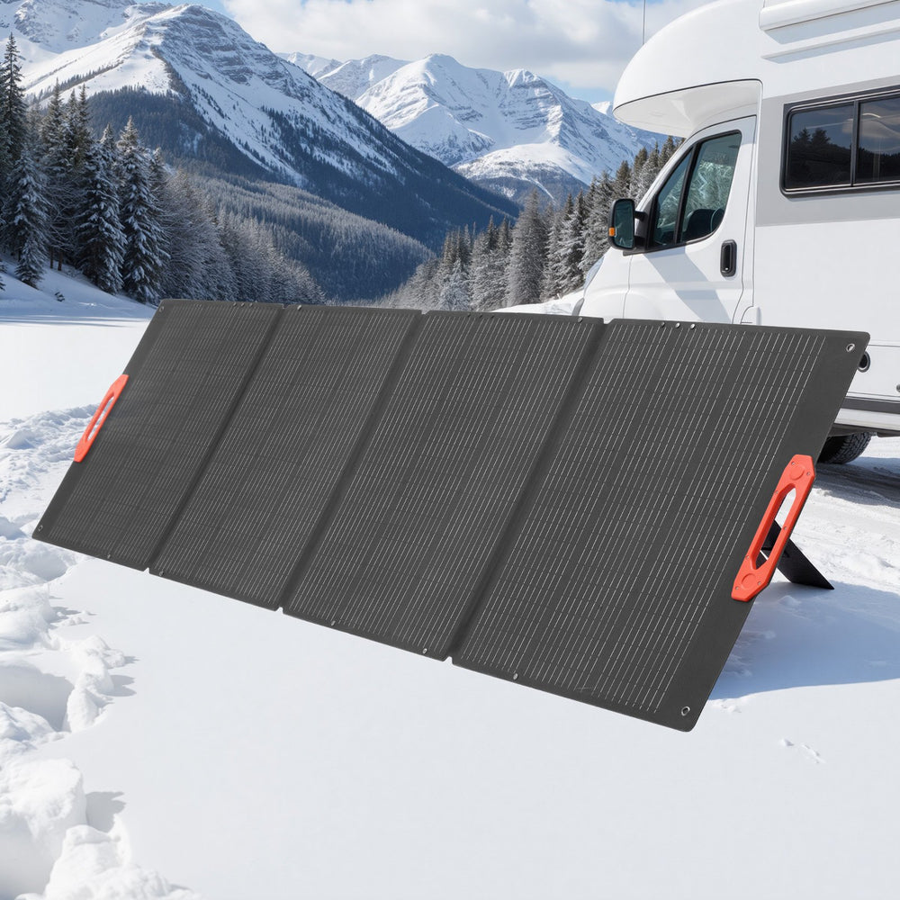 VEVOR 300W Foldable Monocrystalline Solar Panel, 23% High-Efficiency Portable Mono Solar Panel Charger with MC4 Output & 10-in-1 DC Adapters, IP67 Waterproof for Power Stations, Camping, Hiking Trips