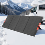VEVOR 300W Foldable Monocrystalline Solar Panel, 23% High-Efficiency Portable Mono Solar Panel Charger with MC4 Output & 10-in-1 DC Adapters, IP67 Waterproof for Power Stations, Camping, Hiking Trips