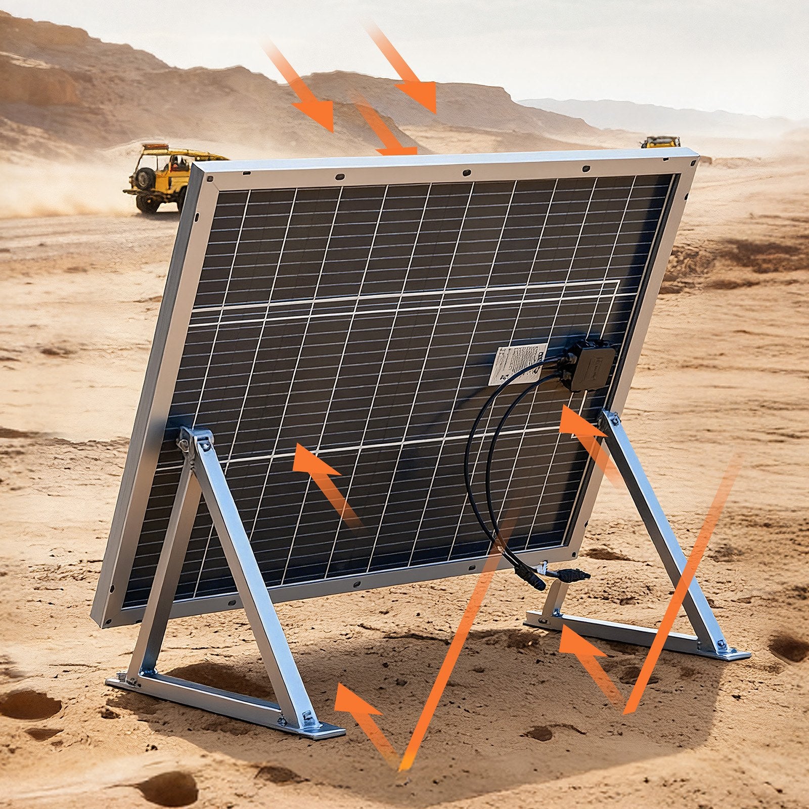 VEVOR 2PCS 100W Bifacial Solar Panels, 23% High-Efficiency N-Type Monocrystalline PV Module with MC4 Output & Aluminum Frame, IP67 Waterproof Solar Panel for Car Boat RV Flat Rooftop Off-Grid