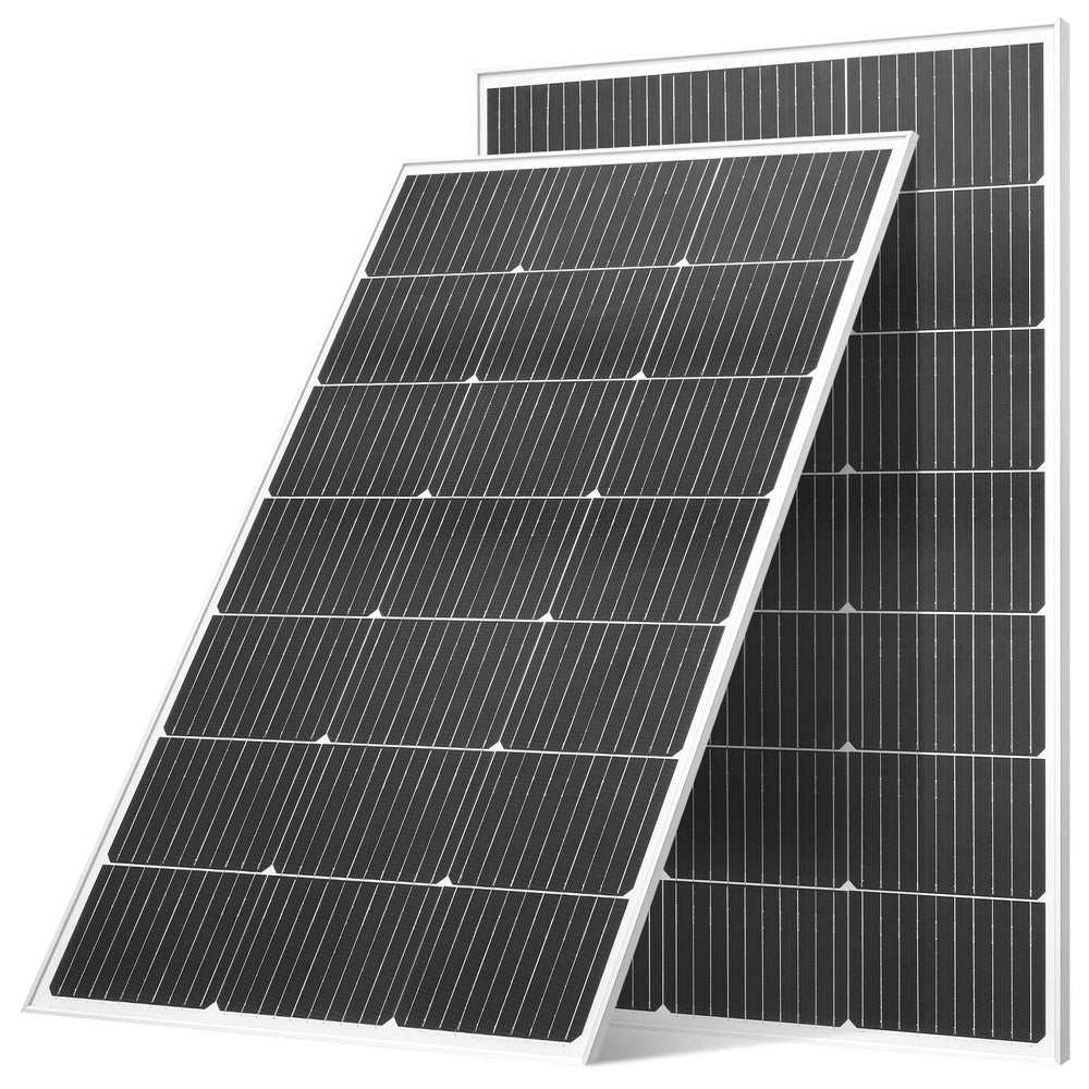 VEVOR 2PCS 100W Monocrystalline Solar Panels, 23% High-Efficiency Mono PV Module with Stable MC4 Output & Aluminum Frame, IP65 Waterproof Solar Panel for Car Boat RV Flat Rooftop Off-Grid Applications