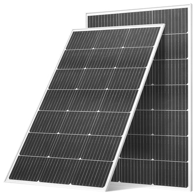 VEVOR 2PCS 100W Monocrystalline Solar Panels, 23% High-Efficiency Mono PV Module with Stable MC4 Output & Aluminum Frame, IP65 Waterproof Solar Panel for Car Boat RV Flat Rooftop Off-Grid Applications