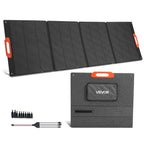 VEVOR 300W Foldable Monocrystalline Solar Panel, 23% High-Efficiency Portable Mono Solar Panel Charger with MC4 Output & 10-in-1 DC Adapters, IP67 Waterproof for Power Stations, Camping, Hiking Trips