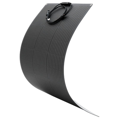 VEVOR Flexible Solar Panel, 100W Semi-Flexible Bendable Monocrystalline Solar Panel, 23% Efficiency Mono Off-Grid Charger with MC4 Output, IP67 Waterproof for Marine RV Car Cabin Curved Surfaces