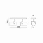 Ceiling spot lamp ARLES 2xGU10 white Kobi