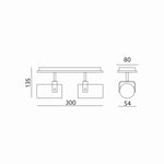 Ceiling spot lamp ARLES 2xGU10 white Kobi