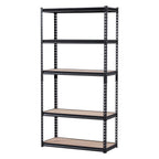 VEVOR Storage Shelves, 2000 lbs, 5 Tier Garage Storage Shelving, 16" D x 36" W x 71.4" H Adjustable Metal Shelves for Garage Shelves Utility Rack Shelf, Ideal for Kitchen, Warehouse, Basement, Black