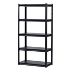 VEVOR Storage Shelves, 2000 lbs, 5 Tier Garage Storage Shelving, 16" D x 32" W x 63" H Adjustable Metal Shelves for Garage Shelves Utility Rack Shelf, Ideal for Kitchen, Warehouse, Basement, Black