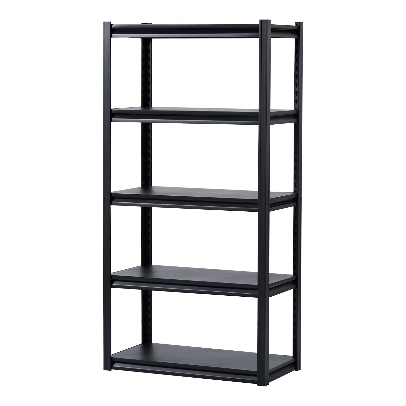 VEVOR Storage Shelves, 2000 lbs, 5 Tier Garage Storage Shelving, 16" D x 32" W x 63" H Adjustable Metal Shelves for Garage Shelves Utility Rack Shelf, Ideal for Kitchen, Warehouse, Basement, Black