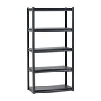 VEVOR Storage Shelves, 2000 lbs, 5 Tier Garage Storage Shelving, 16" D x 32" W x 63" H Adjustable Metal Shelves for Garage Shelves Utility Rack Shelf, Ideal for Kitchen, Warehouse, Basement, Black