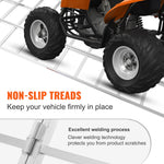 VEVOR Aluminum Ramps, 1500 lbs, Tri-Fold Ramp with Load Straps, Folding Loading Ramp for Motorcycle, Tractor, ATV/UTV, Trucks, Lawn Mower, Snow Blower, 77"L x 54"W, 1 Pc