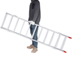 VEVOR Aluminum Ramps, 1500 lbs, Tri-Fold Ramp with Load Straps, Folding Loading Ramp for Motorcycle, Tractor, ATV/UTV, Trucks, Lawn Mower, Snow Blower, 77"L x 54"W, 1 Pc