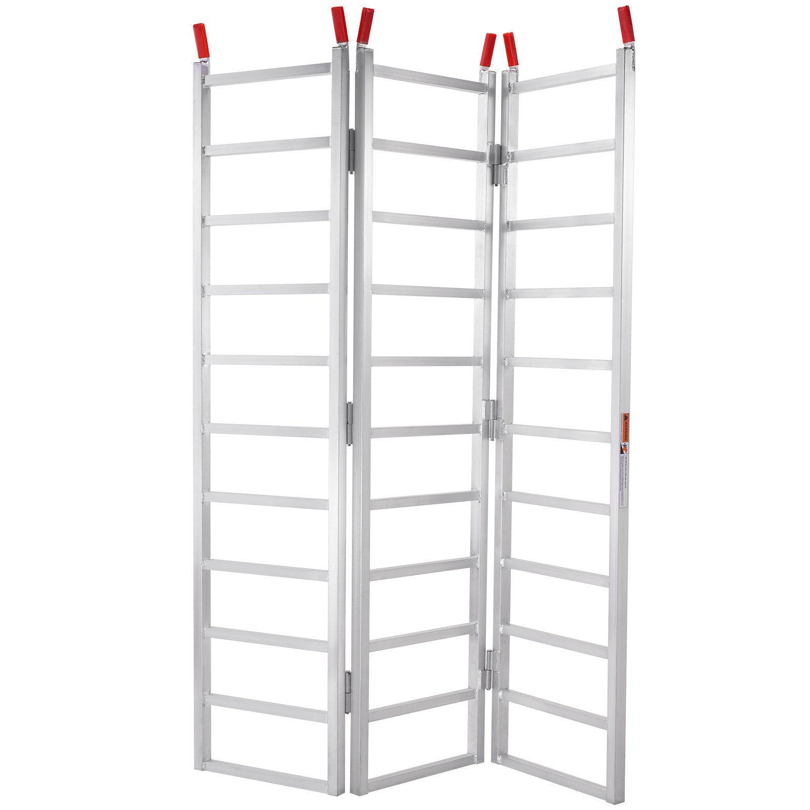 VEVOR Aluminum Ramps, 1500 lbs, Tri-Fold Ramp with Load Straps, Folding Loading Ramp for Motorcycle, Tractor, ATV/UTV, Trucks, Lawn Mower, Snow Blower, 77"L x 54"W, 1 Pc