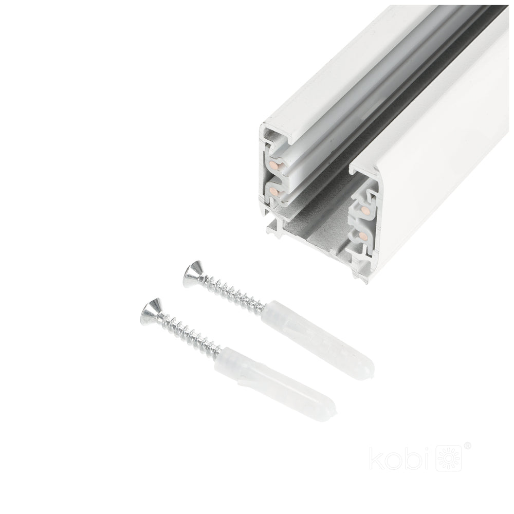 3-circuit track 1m white Kobi