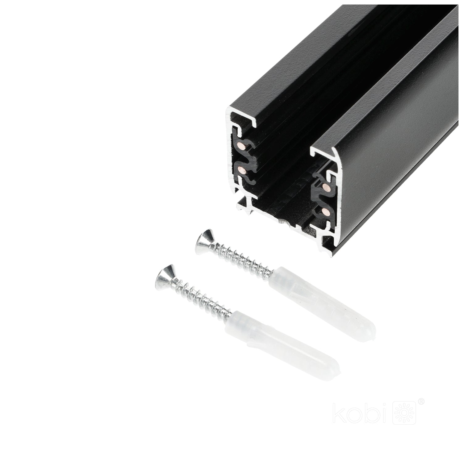 3-circuit track 1m black Kobi