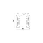 3-circuit track 2m white Kobi