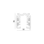 3-circuit track 2m white Kobi