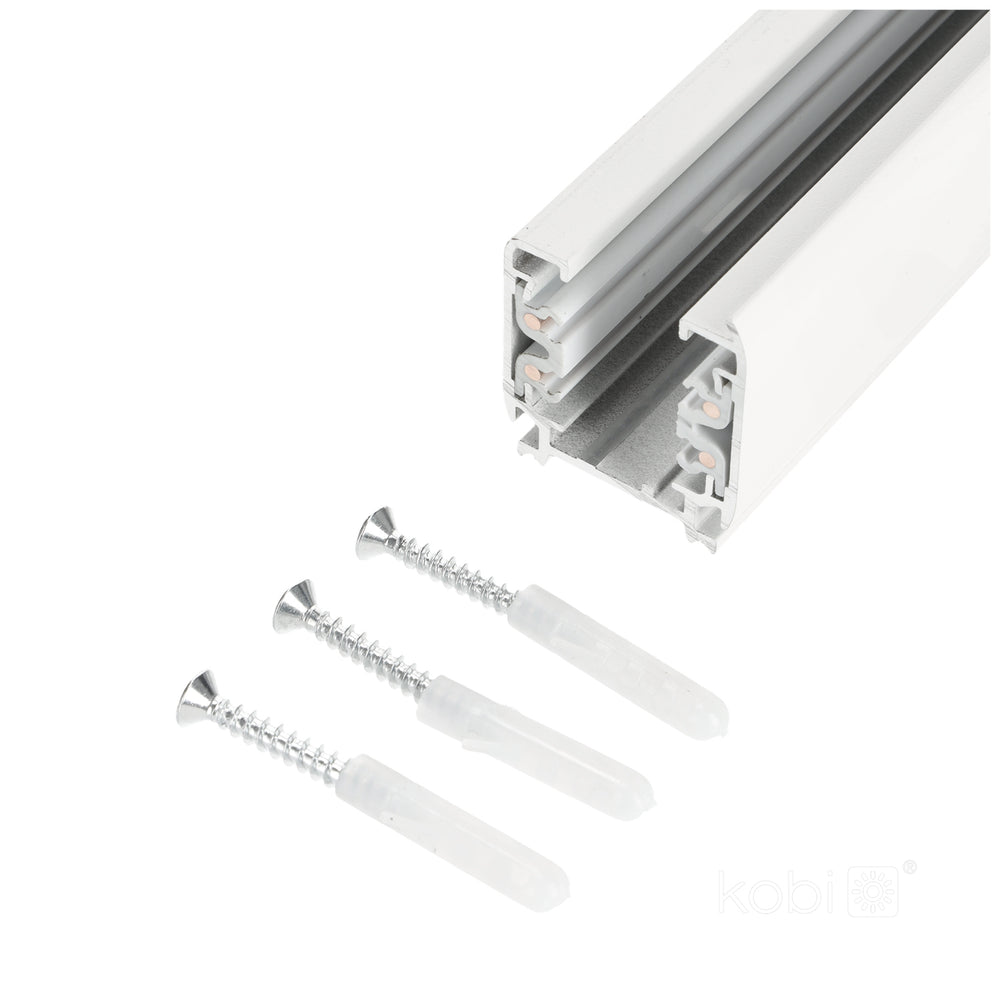 3-circuit track 2m white Kobi