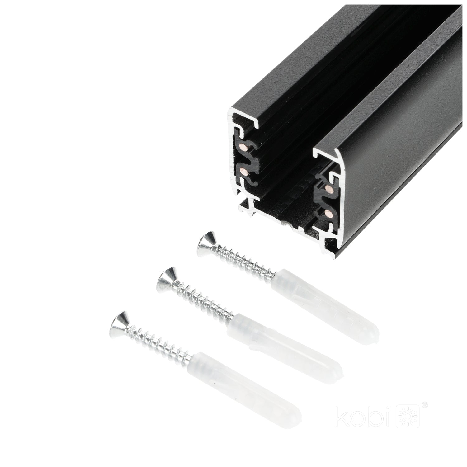 3-circuit track 2m black Kobi