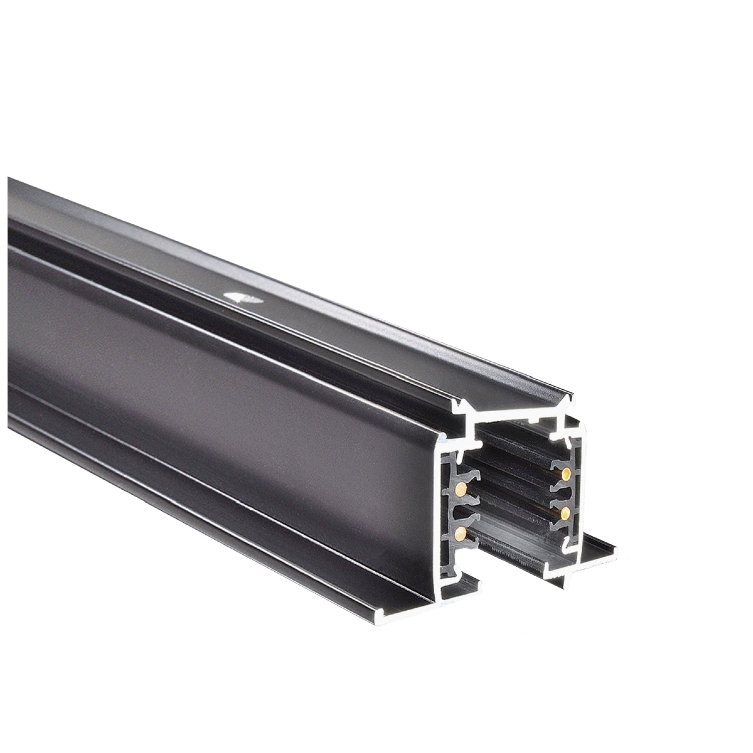 Recessed 3-circuit track 2m black Kobi