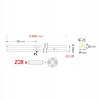 LED 480 COB IP20 3000K 5M 12,8W/M
