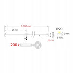 LED 480 COB IP20 4000K 5M 12,8W/M