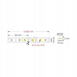 LED COMFORT 300 2835 IP20 6200K 5M 9W/M