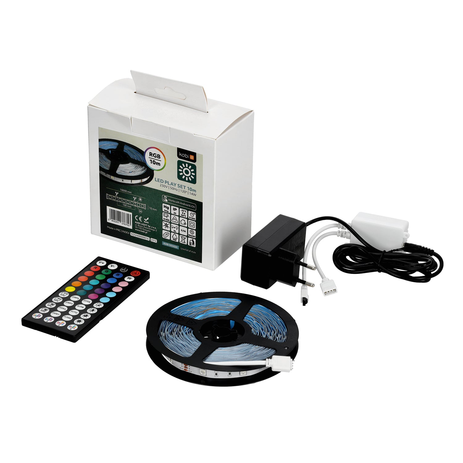 LED strip PLAY SET 10m RGB IP20 Kobi Design