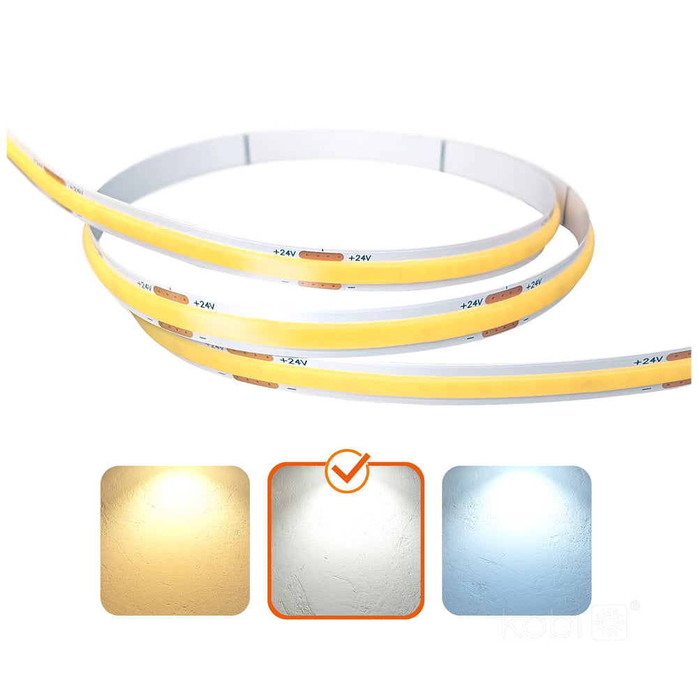 LED strip TRAMO 320 COB 50m 4000K 24V IP20 Kobi Premium