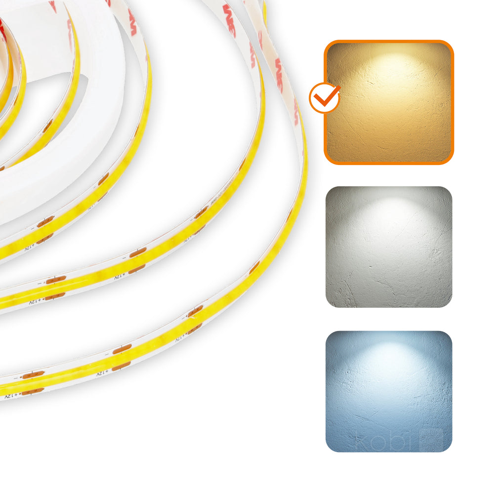 LED strip TRAMO 320 COB 5m 3000K IP65 Kobi Premium