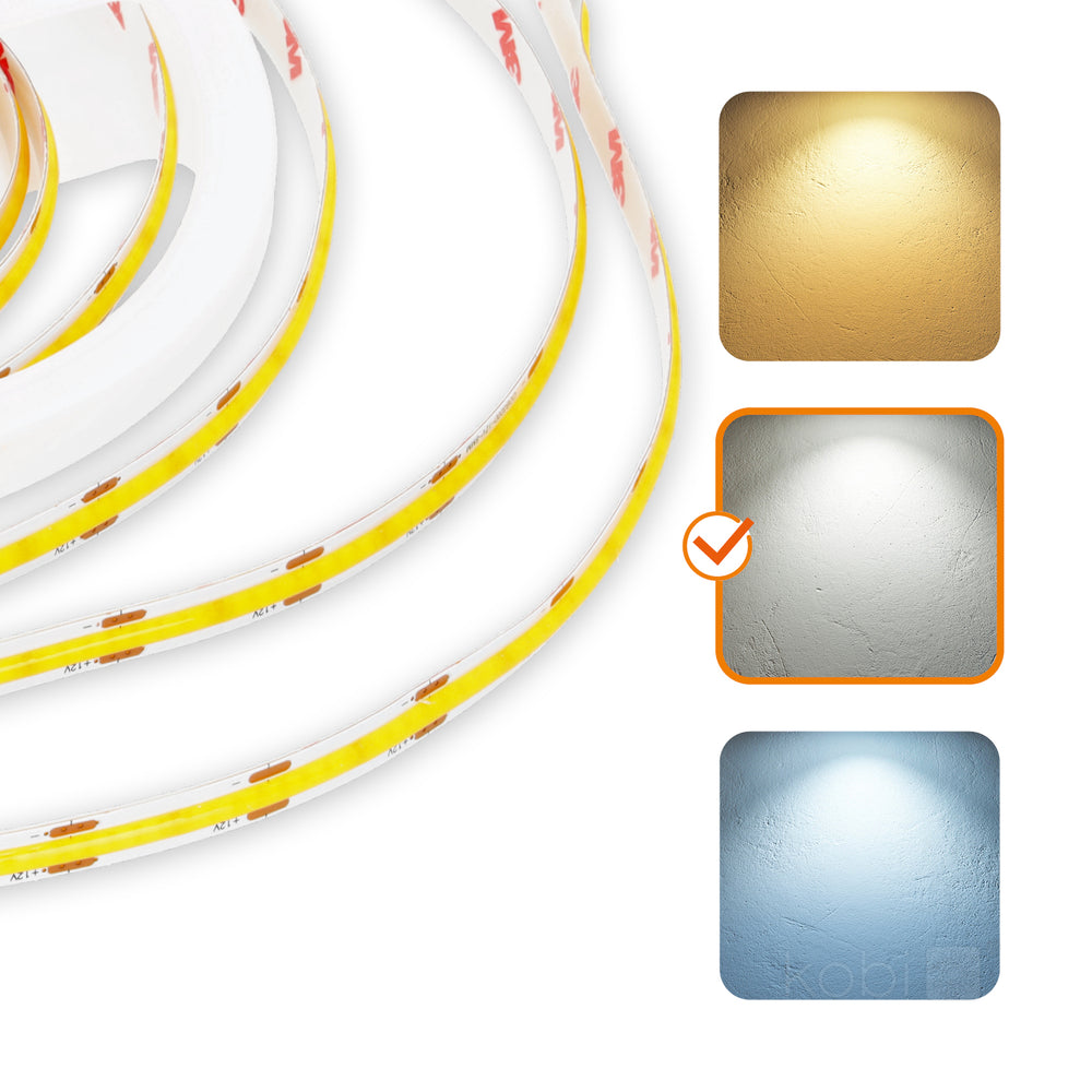 LED strip TRAMO 320 COB 5m 4000K IP65 Kobi Premium