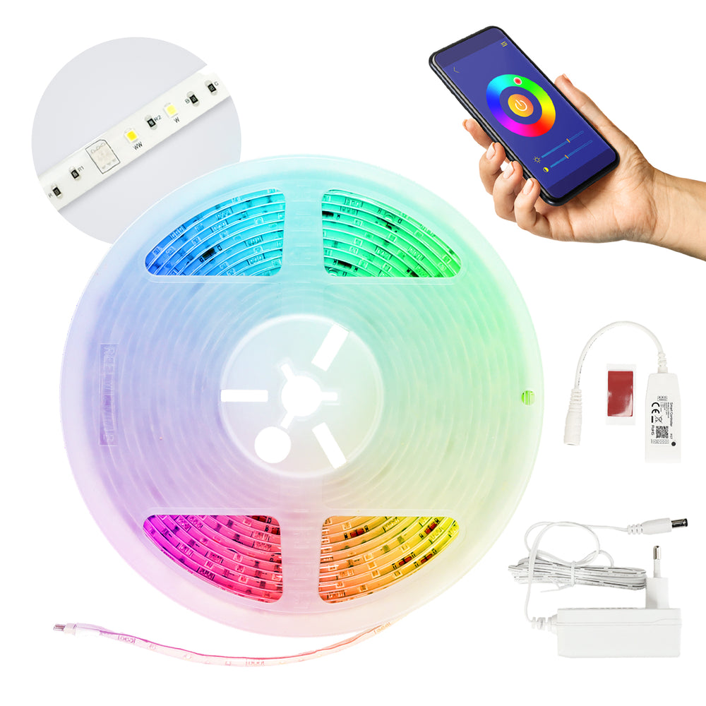 SMART LED SET stripe 24W 5m RGB+CCT WIFI IP20/6 Kobi